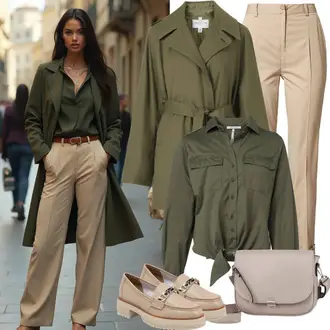 Chic Outfits Vestuvių svečias su Bežas/Ruda Basutė Su Dirželiu/Romėniška sandalė/Vasarinių Batų/Pintos Basutė/Sandalas su blizgučiais/T-Strap Sandalas About You "Puikus pavasariui"