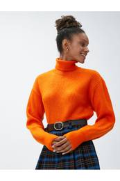 Pletenine za pulover Crop Turtleneck