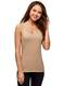 oodji Collection Damen Tank Top Basic, Beige, DE 34 / EU 36 / XS