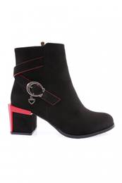 730-22k Women's Belt Detailed Heeled Boots