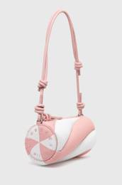 Usnjena torbica Bicolor Leather Mella Bag roza barva, U01FPABA001LE04PN02