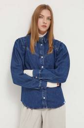 Jeans srajca enska, mornarsko modra barva