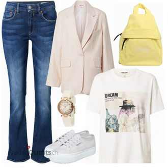 Outfit mit Grau Sneaker Superga "Stylishes Alltagsoutfit"