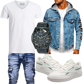 Club C Outfit mit Grau Reebok "Freizeit Outfit"