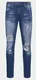 Blaue Skinny Jeans mit Löchern