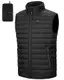 33,000ft Herren Packbare Steppweste Outdoor Gefütterte Hybrid Sportwesten mit Stehkragen Outdoorwesten mit 5 Taschen Übergangswesten für Männer Laufen Golf Wandern Reiten, Schwarz M