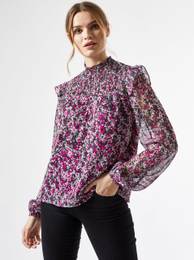 Purple Floral Blouse
