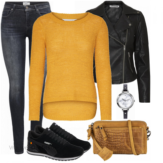 Outfit met zwart Sneaker Puma "Lente Outfit"