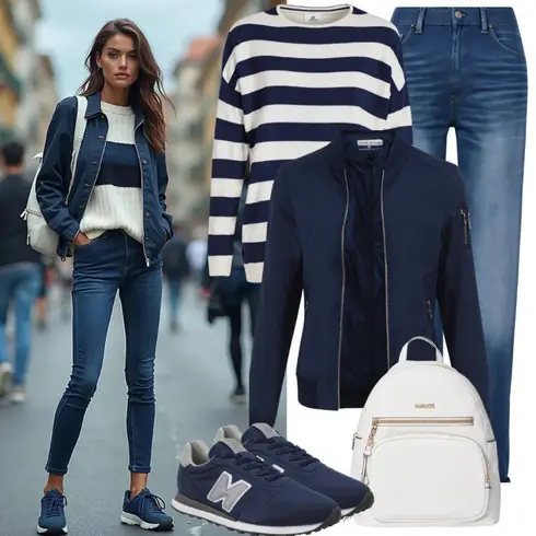 Dunkelblau Bomberjacke/Sommerjacke/Nylonjacke/Uniformjacke ONLY Carmakoma kombinieren