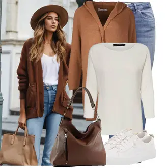 Jeans Outfits Winter mit Weiß Strickjacke Gefüttert/Strickjacke Tracht/Lange Strickjacken/Winter Strickjacke/Kaschmir-Strickjacke/Wolle Strickjacke/Wickelstrickjacke Zwillingsherz "Outfit für den Frühling"