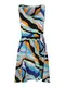 Only Petite Kleid ''''NOVA'''' hellblau / dunkelblau / orange / wei