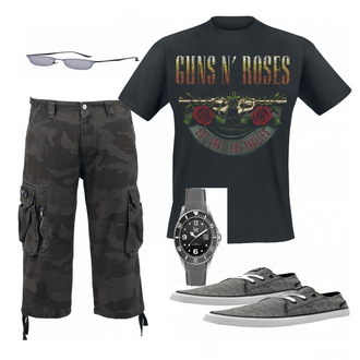 Outfit mit Grau Sneaker Volcom "Guns N Roses shirt"