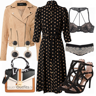 Outfit mit Schwarz High Heel/Sandalette Bullboxer "Schönes Frühlings Outfit"