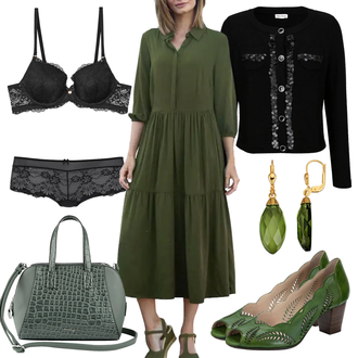 Outfit mit Grün High Heel GERRY WEBER "Perfekt für den Frühling"