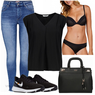 Outfit met blauw Sneaker Nike "Zomerkleding"