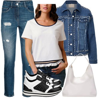 Outfit mit Schwarz Sneaker GERRY WEBER "Stylisher Alltagslook"