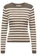 ONLY Pullover Damen, Walnut/Stripes:Melange/Whitecap Gray Melange, L