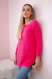 Kesi Woski Svetr s chlupem rov neon