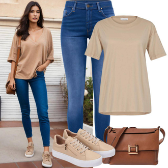 so štrasom Outfit sa Bež/Kaki Debele Tenisice/Čizmica Gležnjača na Vezanje/Cipela Na Vezanje/Kožna tenisica/Tenisica s platformom/Cipela za Trekking/Vintage cipela na vezanje/Vintage tenisica s. barski "Ljetni talijanski stil"