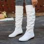 Weiße Overknee Stiefel image