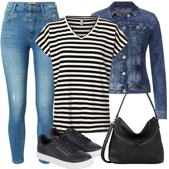 Feine Outfit mit Sneaker Low Tommy Hilfiger "Stilvoller Look für die Freizeit"Look: Stil, Indoor, Boyfriend, Classic, Elegant, Feine