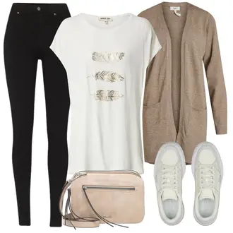 Casual Outfit mit Schwarz Jeggings/Leggings High Waist Legging/Strick Legging/Gefütterte Leggings/Lederjacke/Treggings Dr. Denim "Frühlings Outfit"Look: Uni, Goa, Casual, Coole, Zuhause, Nahtlos, Sportlich, Techno