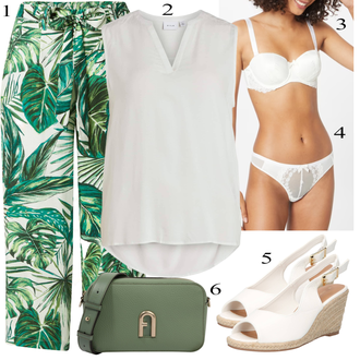 outfit mit Bela Spodnje perilo HUNKEMÖLLER, HUNKEMÖLLER "Poletna oblačila"