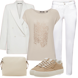 Outfit met wit Rechte Jeans edc "Cool voor de vrije tijd"