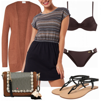 Outfit mit Blau Bademode Lascana "Strand Outfit"