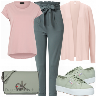 Outfit mit Grau Sneaker Superga "Modischer Sommer Look"