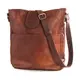 Nama 'Nicola' Umhängetasche Echtes Leder Shopper für Damen Vintage Look Handtasche Beutel Tasche Schultertasche Multitasche Naturleder Braun