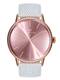 August Berg Uhr ''''Serenity Ash & Orchid White Perlon 40mm'''' rosegold / hellgrau / dunkelpink
