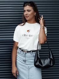T-shirt damski OLIVE TREE ecru