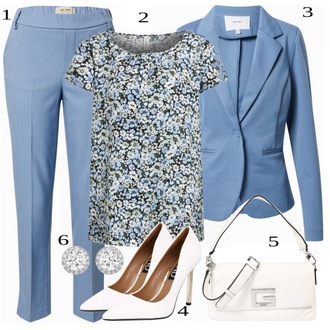 Outfit s Siv Women's Handbags and Shoulderbags Guess "Перфектно за работата"