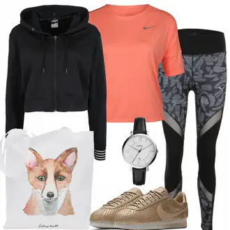 Outfit mit Grün Sneaker Nike "Fuchs"