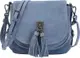 Ekonika Tasche mit dekorativen Quasten blau