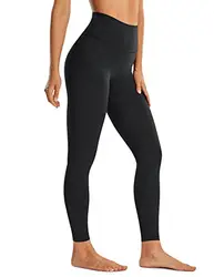 CRZ YOGA Damen Sport Leggings Yogahose High Waist Blickdicht Fitness Leggins Sporthose - Brushed Naked Feeling - 71cm Schwarz 38