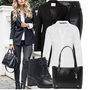 Comment porter des Chemisiers & Tuniques avec Pantalon en Cuir image