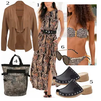 Outfit s Siv/Kafyavo Women's Dresses Lascana "Стилен тоалет за пролетта"