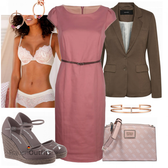 Outfit mit Grau High Heel Calvin Klein "Büro Outfit"