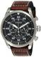 CITIZEN Herren Chronograph Quarz Uhr mit Leder Armband CA4210-16E