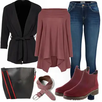 Winter Outfits mit Schwarz/Dunkelblau/Dunkelgrau Lederjacke/Blazerjacke/Blusenblazer/Boyfriend Blazer/Eleganter Blazer/Strick­blazer/Longblazer/Oversize Blazer/Kurzblazer/Sweatblazer/Lederjacke für Männer/Lederjacke Sisters Point "HeinePulli"