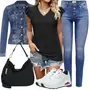Blaue Jeansblazer kombinieren image