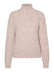 VERO MODA Pullover ''''CLAUDIA'''' creme / fuchsia / puder
