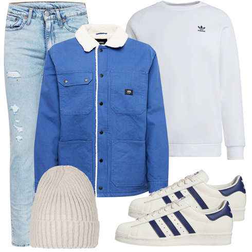 Grau/Blau Jeans kombinieren