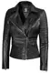Decrum Echte Damen Lederjacke - Asymmetrischer Reißverschluss Motorrad Stil Mode Moto Biker Outfits Jacken, Glgadt - Schwarze Lederjacke für Damen, M