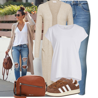 Winter Outfit mit Blau/Hellblau Hose Große Größe/Leggings Große Größe/Ankle Boot/High Waist Jeans/Jeans mit Schlitz/Low Rise Jean/Low Waist Jean/Push up Jeans/Lederjacke/Slim Fit Jeans/Schlupfjeans/Cuir Chaussures/男士皮夹克/Winterjacke VERO MODA "Stilvoller Look für die Freizeit"