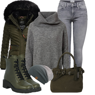 Outfit mit Schwarz Stiefel Camper "Schickes Herbst Outfit"