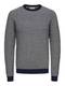 SELECTED HOMME Pullover ''''Haiden'''' dunkelblau / offwhite