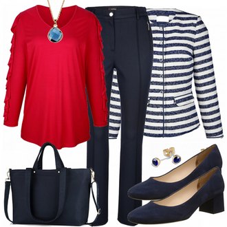 Outfit mit Schwarz High Heel UNISA "Jazzie"